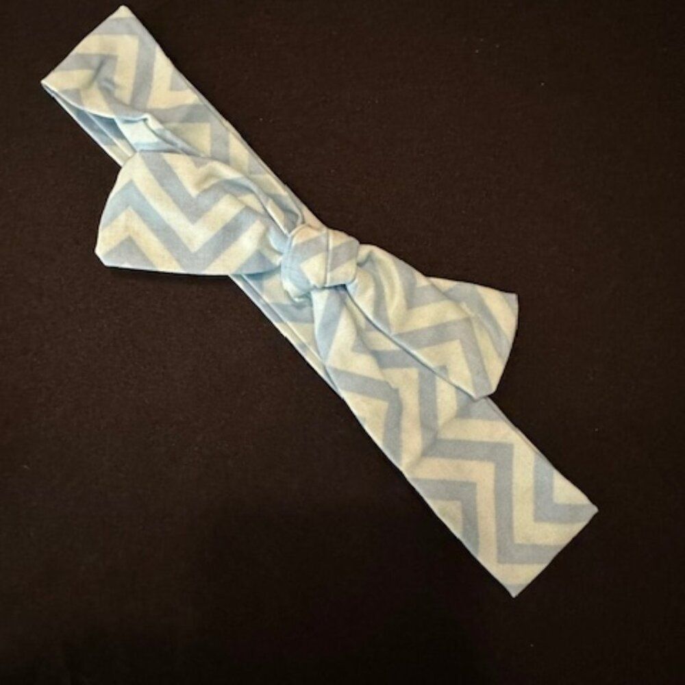 Blue & Light Blue Chevron Knot Headband   -Women's  CTHB8 Handmade NWT Boutique